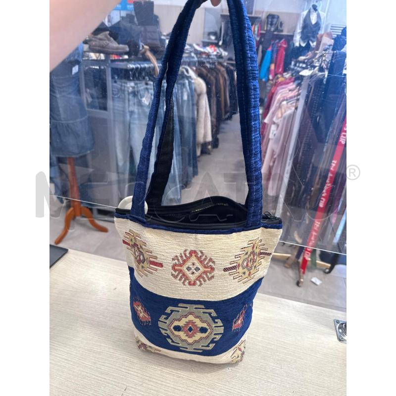 BORSA DONNA BEIGE BLU FANTASIA  | Mercatino dell'Usato San giovanni teatino 2