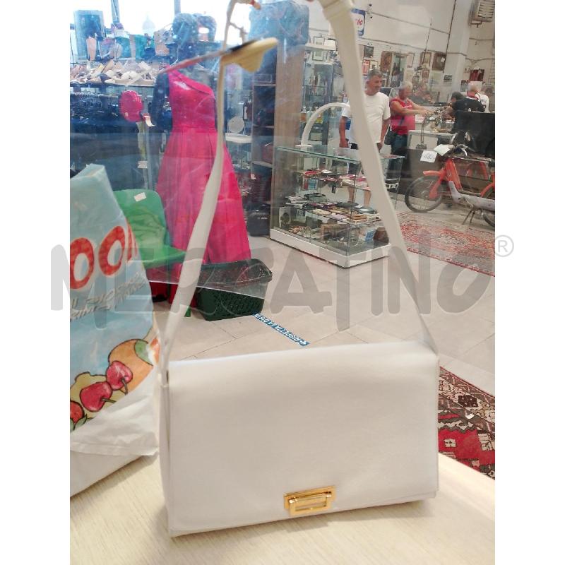 BORSA DONNA FRANCESCO BIASIA BIANCA DORATA PELLE | Mercatino dell'Usato San giovanni teatino 1