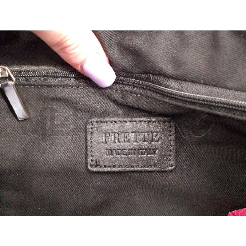 BORSA DONNA FRETTE BLU NERA DETT PELLE | Mercatino dell'Usato San giovanni teatino 3