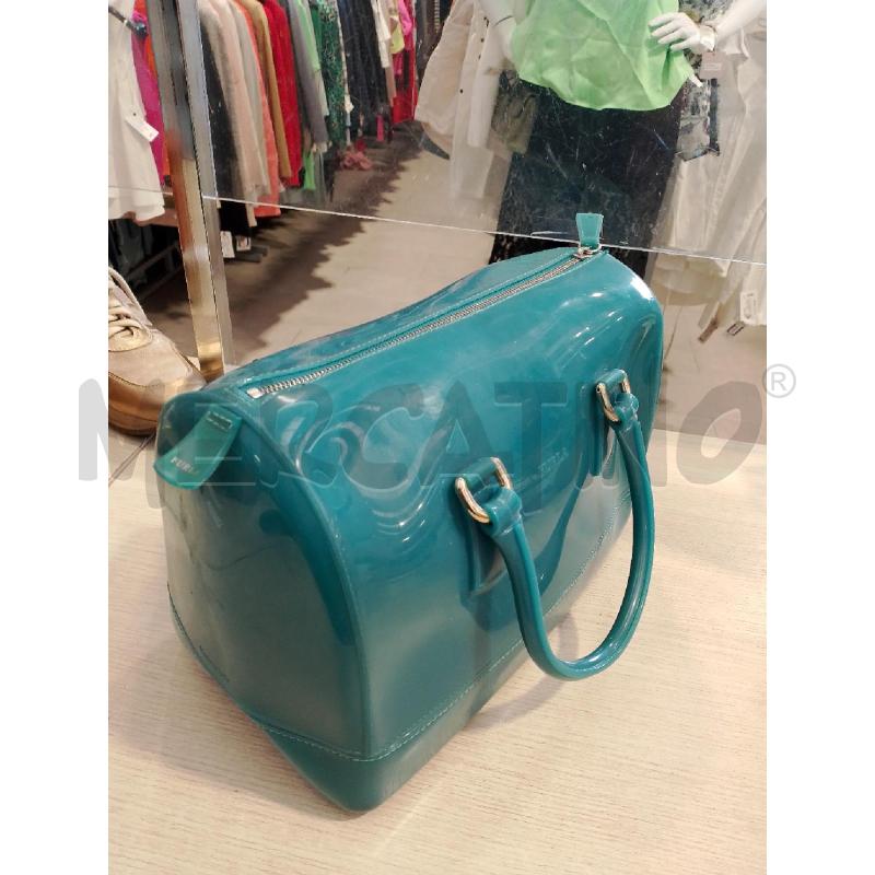BORSA DONNA FURLA TURCHESE LUCIDA | Mercatino dell'Usato San giovanni teatino 2