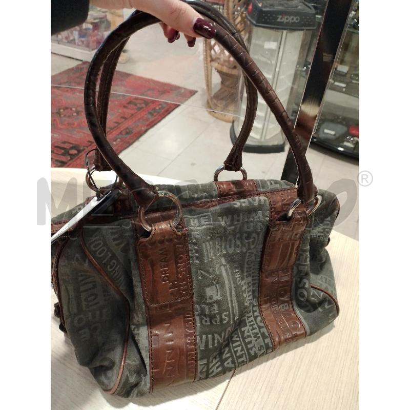 BORSA DONNA GRIGIA MARRONE PELLE | Mercatino dell'Usato San giovanni teatino 1