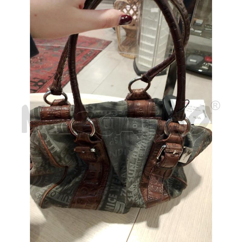 BORSA DONNA GRIGIA MARRONE PELLE | Mercatino dell'Usato San giovanni teatino 2