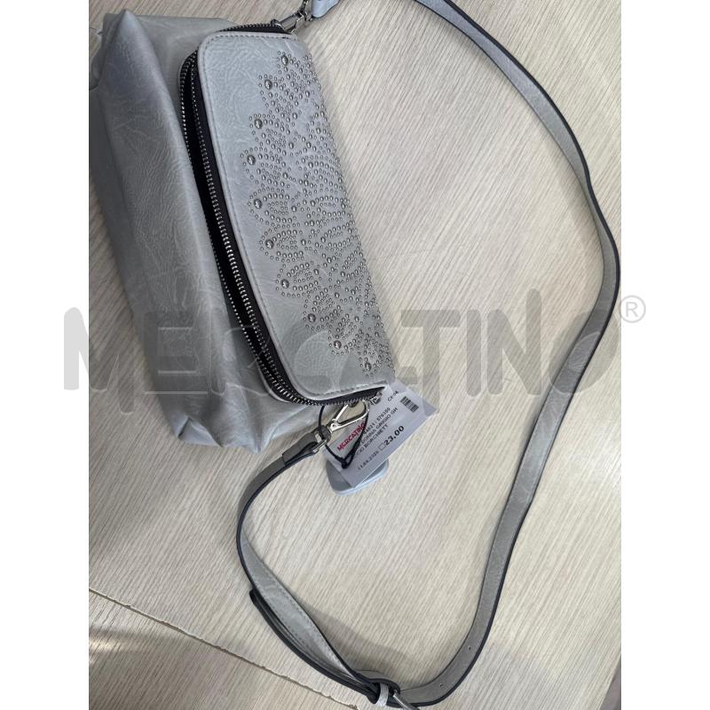 BORSA DONNA GRIGIO GHIACCIO BORCHIETTE | Mercatino dell'Usato San giovanni teatino 1