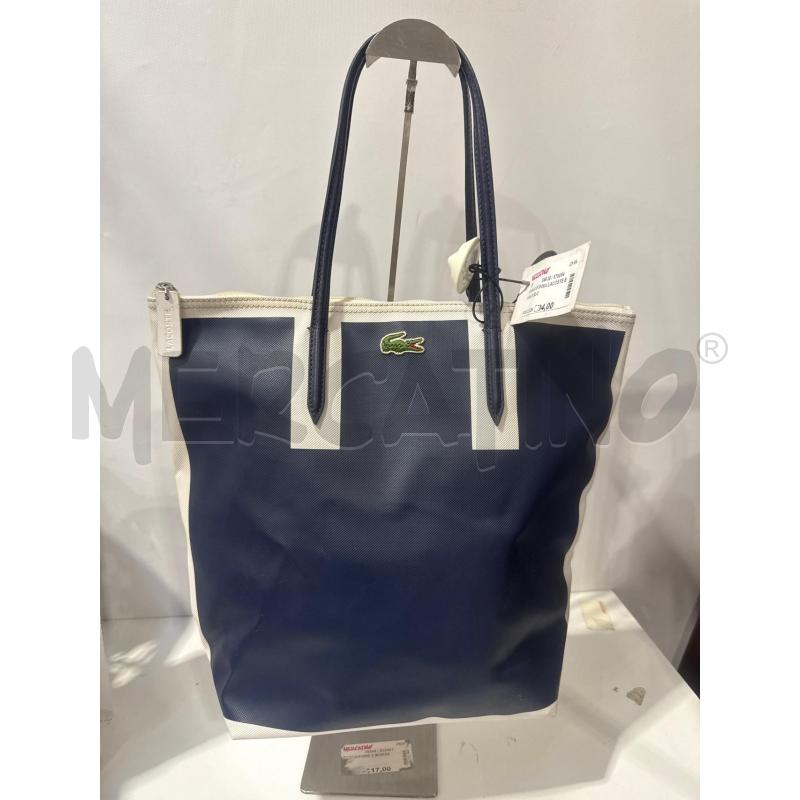BORSA DONNA LACOSTE BIANCA BLU  | Mercatino dell'Usato San giovanni teatino 1