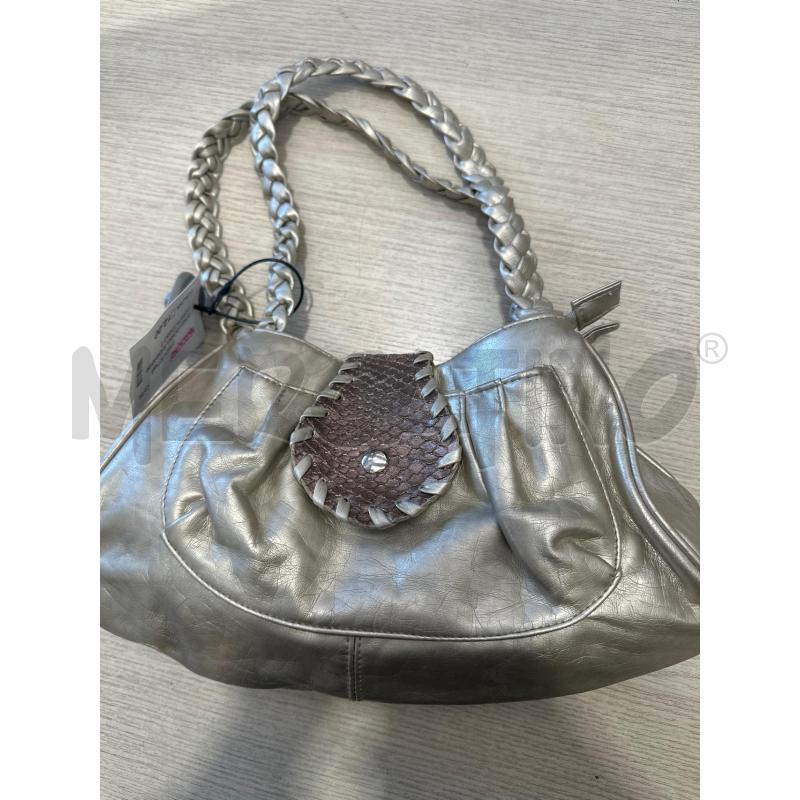 BORSA DONNA MANDARINI DORATA MANICI TRECCE  | Mercatino dell'Usato San giovanni teatino 1