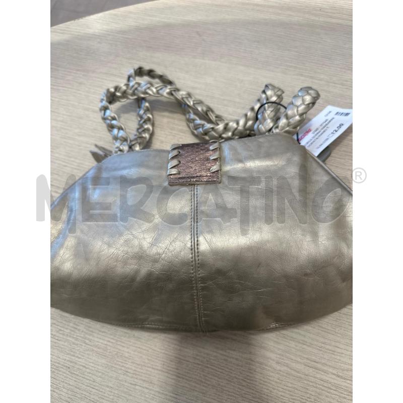 BORSA DONNA MANDARINI DORATA MANICI TRECCE  | Mercatino dell'Usato San giovanni teatino 3