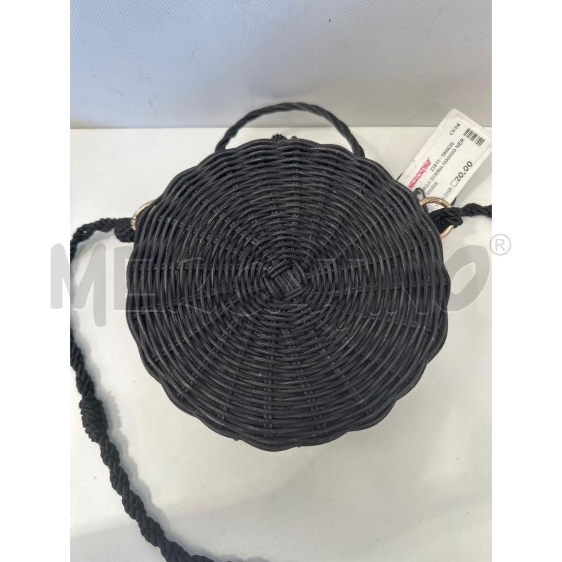 BORSA DONNA MANGO NERA VIMINI | Mercatino dell'Usato San giovanni teatino 3