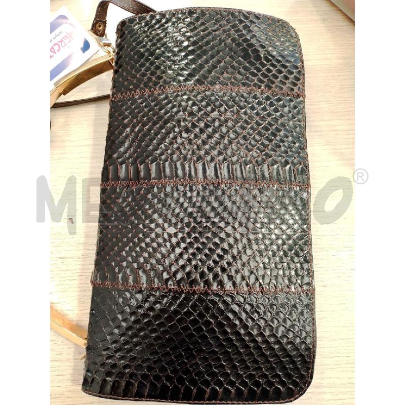 BORSA DONNA MARRONE SQUAME DETT DORATI | Mercatino dell'Usato San giovanni teatino 4