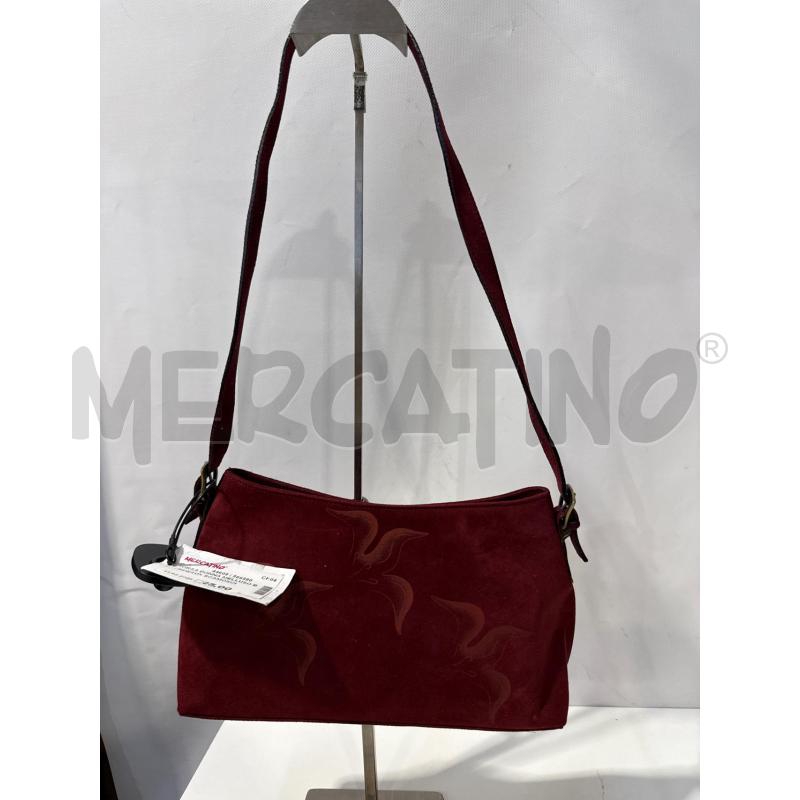BORSA DONNA MELLUSO BORDEAUX SCAMOSCIATA | Mercatino dell'Usato San giovanni teatino 1