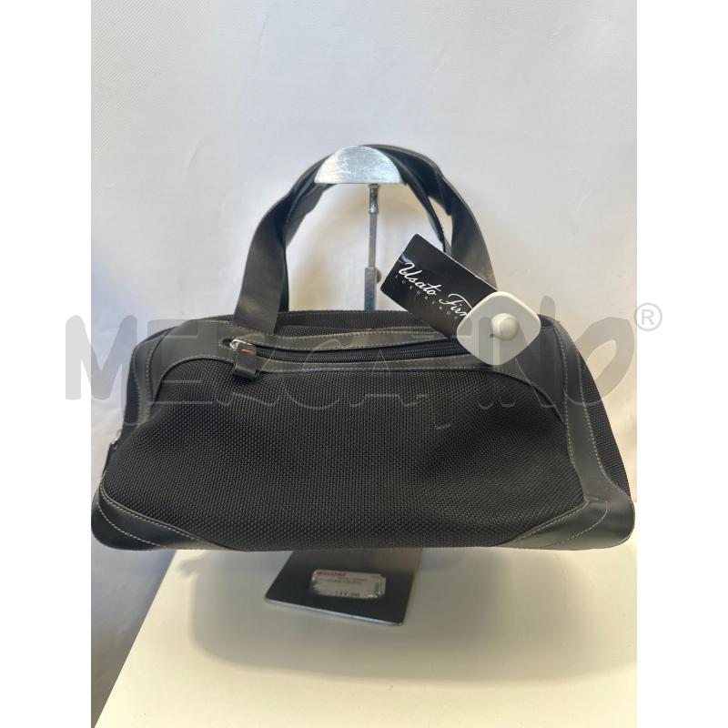 BORSA DONNA NAZARENO GABRIELLI NERA PELLE TRAFORATA  | Mercatino dell'Usato San giovanni teatino 1