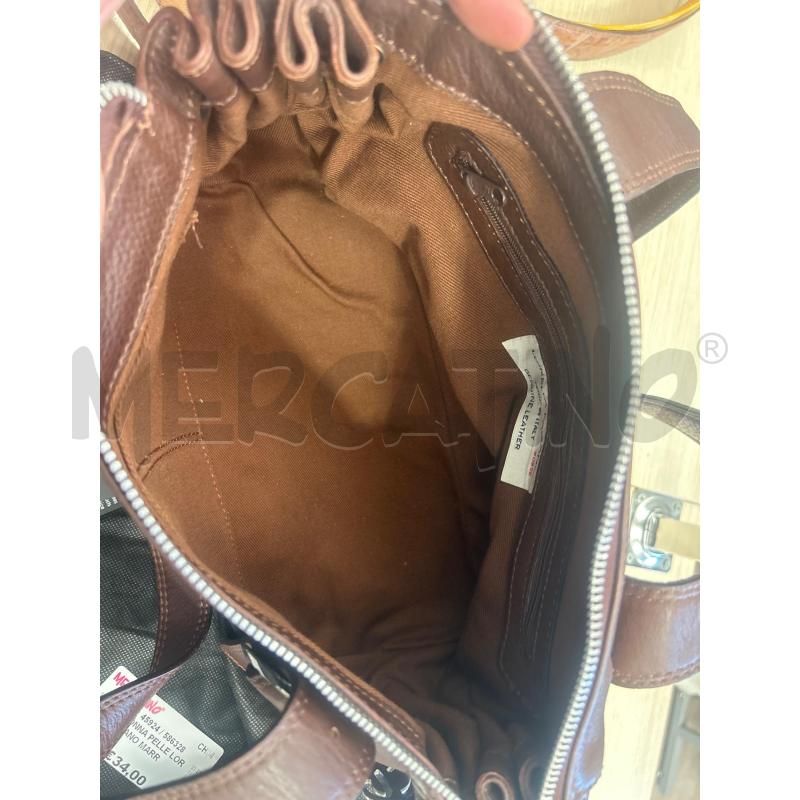BORSA DONNA PELLE LORELLA PAGANO MARRONE | Mercatino dell'Usato San giovanni teatino 2