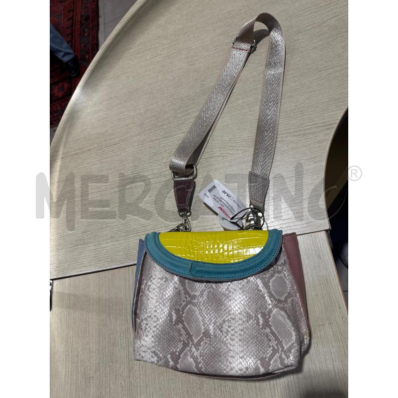 BORSA DONNA PELLE PITONATA GIALLA AZZURRA BEIGE ROSA  | Mercatino dell'Usato San giovanni teatino 1