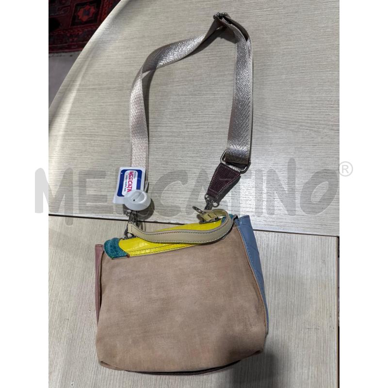 BORSA DONNA PELLE PITONATA GIALLA AZZURRA BEIGE ROSA  | Mercatino dell'Usato San giovanni teatino 2