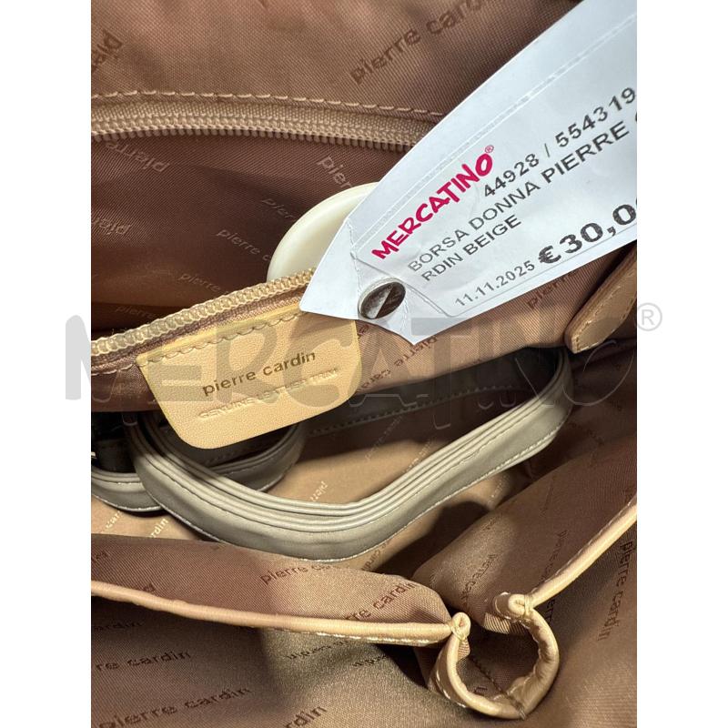 BORSA DONNA PIERRE CARDIN BEIGE  | Mercatino dell'Usato San giovanni teatino 3