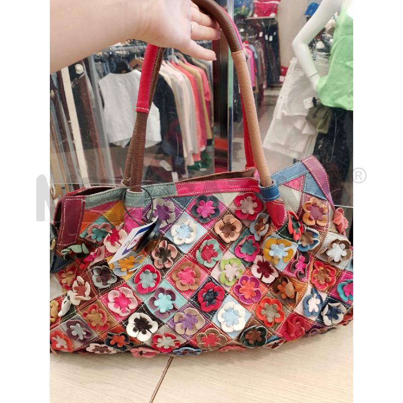 BORSA DONNA ROMBI COLORATI FIORI | Mercatino dell'Usato San giovanni teatino 2