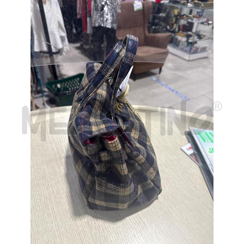 BORSA DONNA SECRET PON PON QUADRI BLU | Mercatino dell'Usato San giovanni teatino 2