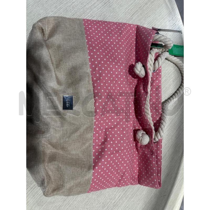BORSA DONNA VERDE ROSA POIS BIANCHI  | Mercatino dell'Usato San giovanni teatino 1