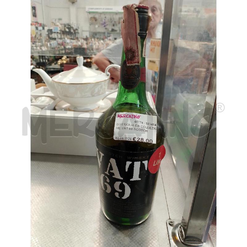 BOTTIGLIA DA COLLEZIONE VAT 69 SCOTCH 1 LITRO  | Mercatino dell'Usato San giovanni teatino 1