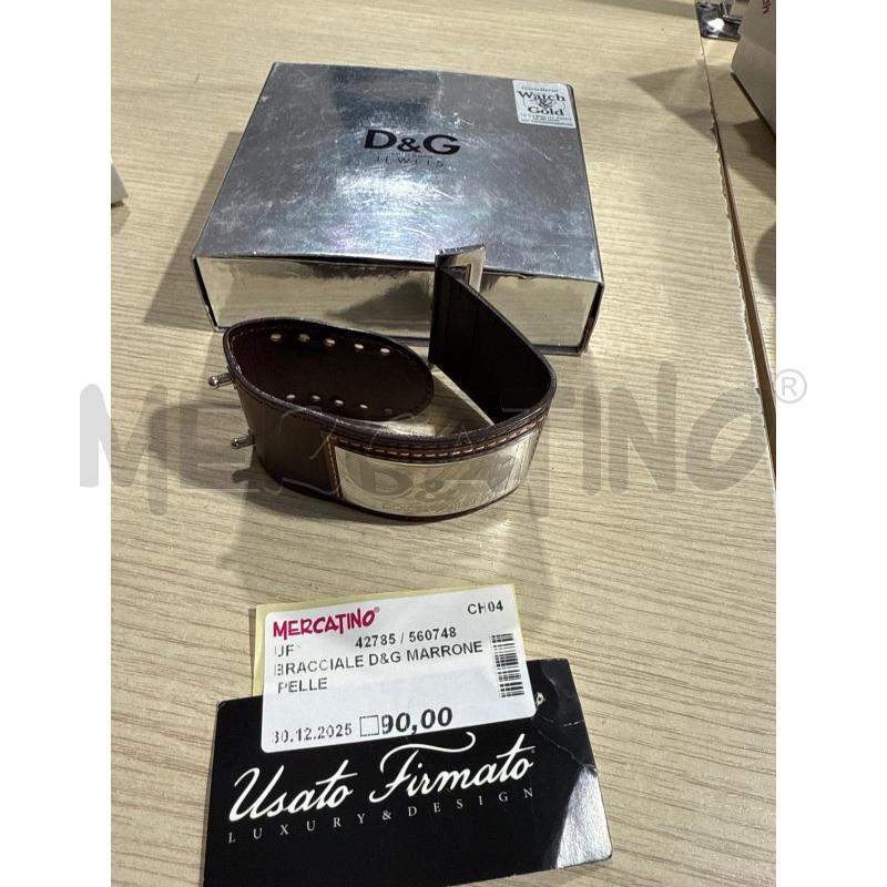 BRACCIALE D&G MARRONE PELLE  | Mercatino dell'Usato San giovanni teatino 1