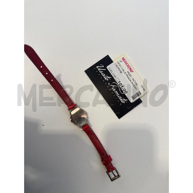 BRACCIALE PRADA ROSSO PIETRINE  | Mercatino dell'Usato San giovanni teatino 2