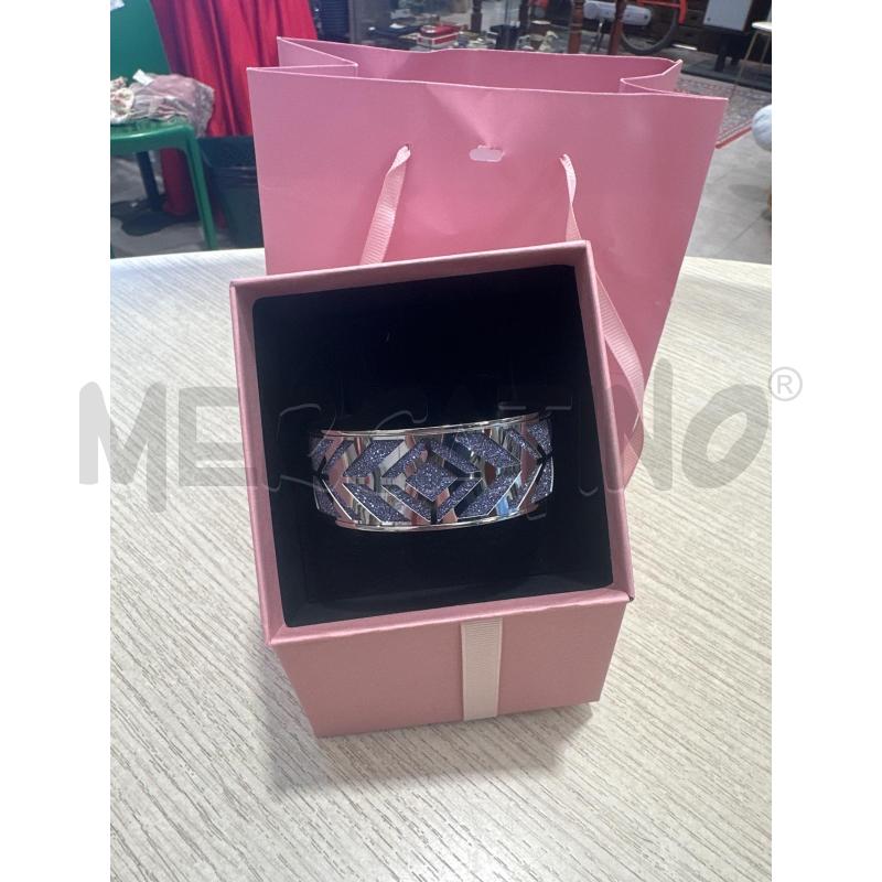 BRACCIALE STROILI ARGENTATO BLU GLITTER RIGIDO | Mercatino dell'Usato San giovanni teatino 1