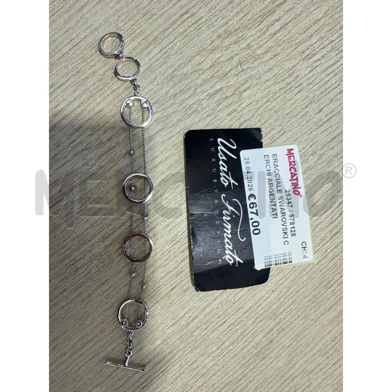 BRACCIALE SWAROVSKI CERCHI ARGENTATI | Mercatino dell'Usato San giovanni teatino 1