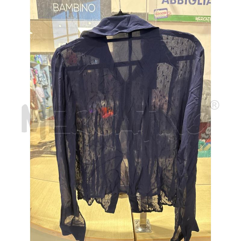 CAMICIA DONNA CAROLA D'AOSTA BLU PERLINE  | Mercatino dell'Usato San giovanni teatino 2
