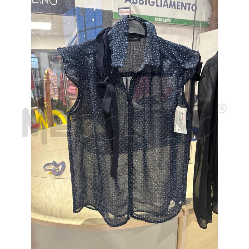 CAMICIA DONNA CECILIA BENEDETTI BLU POIS BIANCHI  | Mercatino dell'Usato San giovanni teatino 1