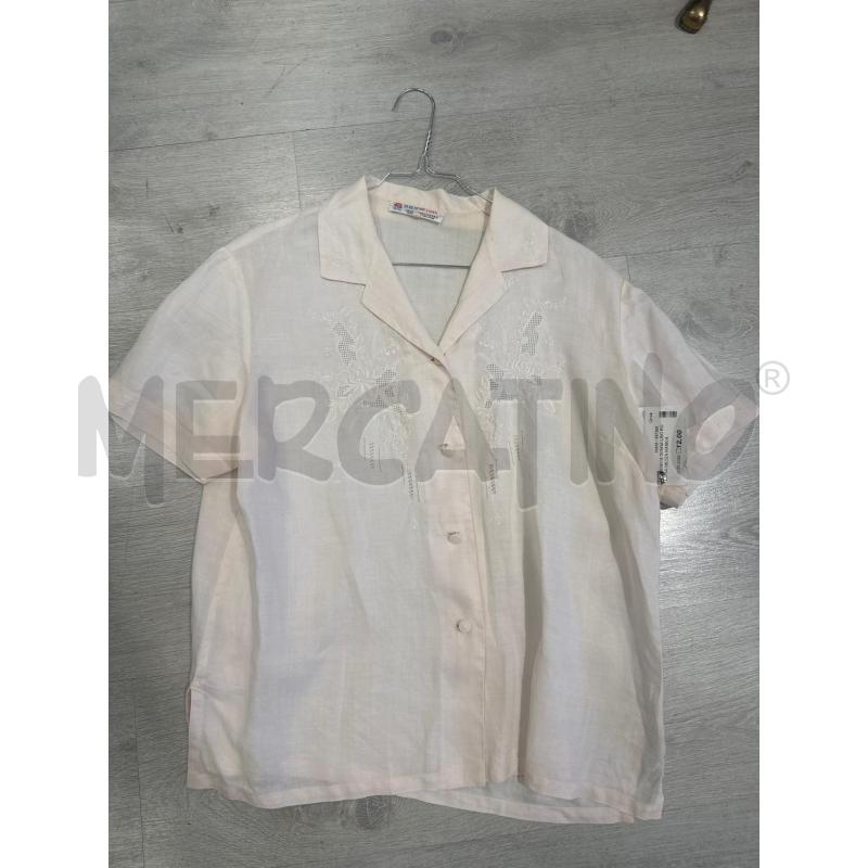 CAMICIA DONNA LINO ROSA MEZZA MANICA | Mercatino dell'Usato San giovanni teatino 1