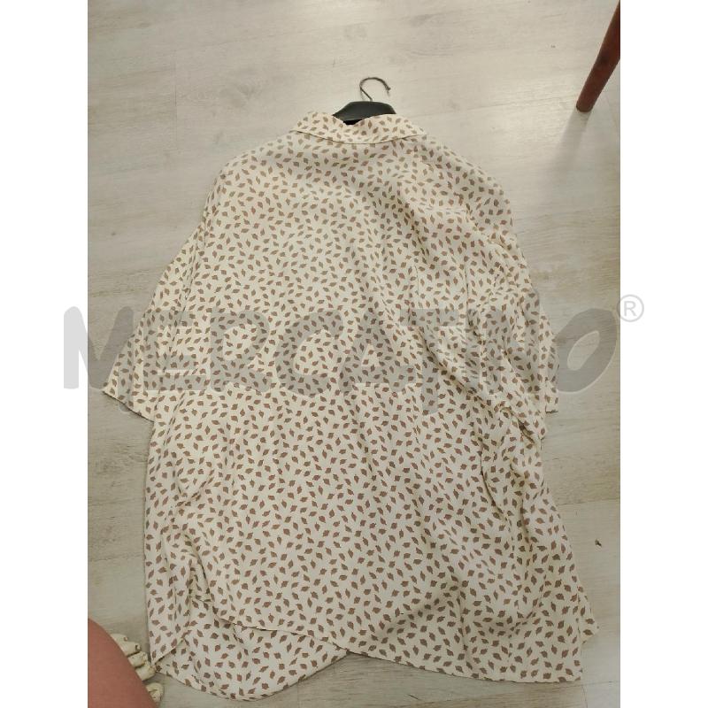 CAMICIA DONNA LUISA SPAGNOLI BIANCA DETT MARRONI MEZZA MANICA  | Mercatino dell'Usato San giovanni teatino 2