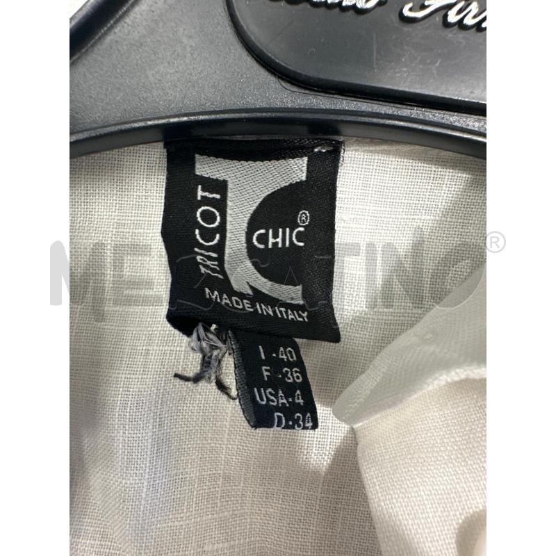 CAMICIA DONNA TRICOT CHIC BIANCA LINO | Mercatino dell'Usato San giovanni teatino 2