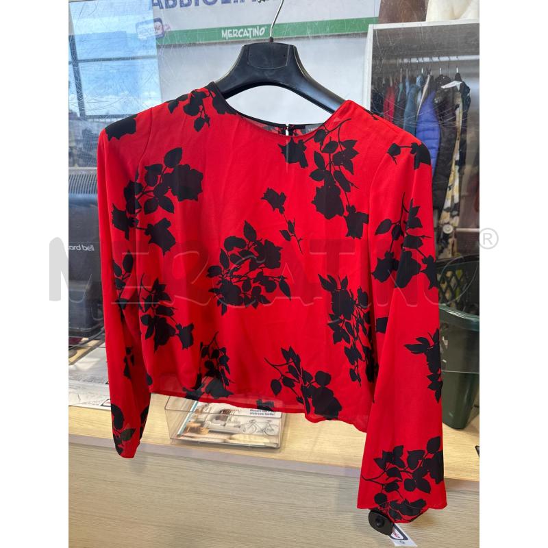 CAMICIA DONNA VINCE CAMUTO ROSSA NERA  | Mercatino dell'Usato San giovanni teatino 1