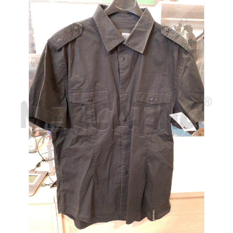 CAMICIA UOMO DEKKER NERA MEZZA MANICA  | Mercatino dell'Usato San giovanni teatino 1