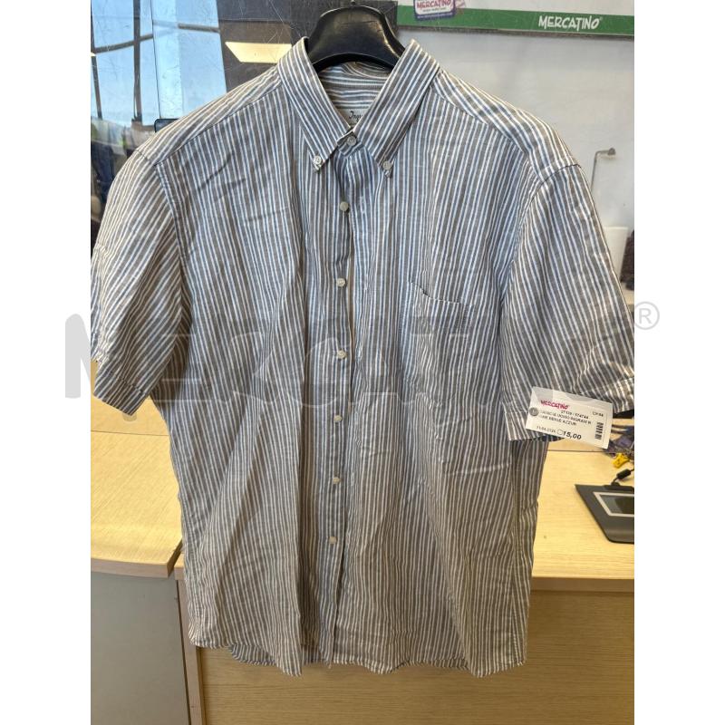 CAMICIA UOMO INGRAM RIGHE BEIGE AZZURRE  | Mercatino dell'Usato San giovanni teatino 1