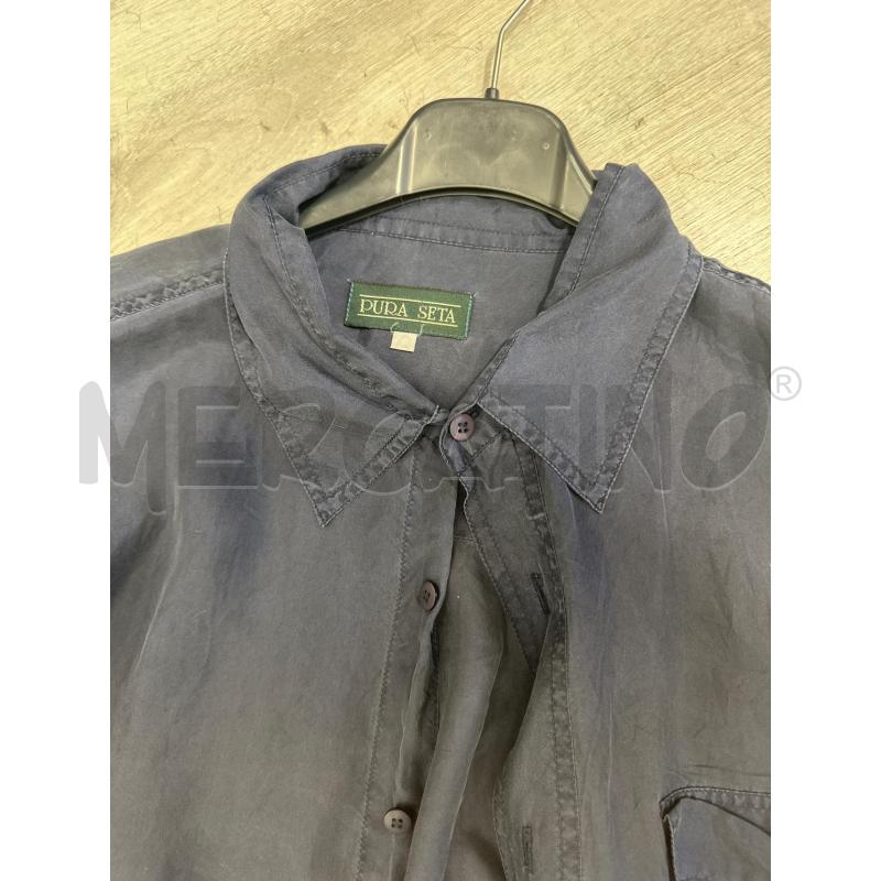 CAMICIA UOMO PURA SETA BLU | Mercatino dell'Usato San giovanni teatino 2
