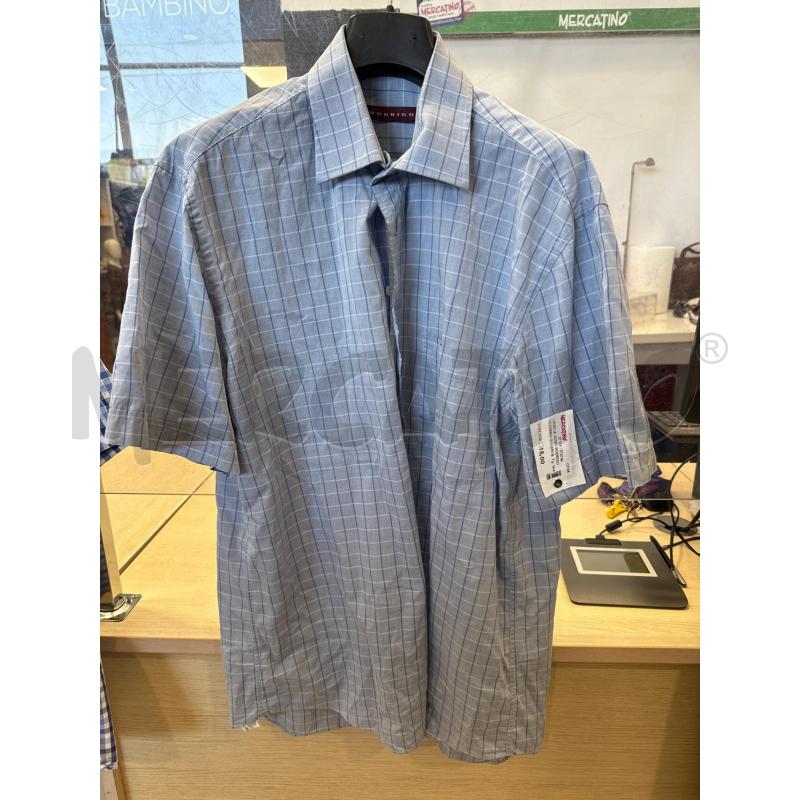 CAMICIA UOMO RODRIGO AZZURRA QUADRI BLU  | Mercatino dell'Usato San giovanni teatino 1