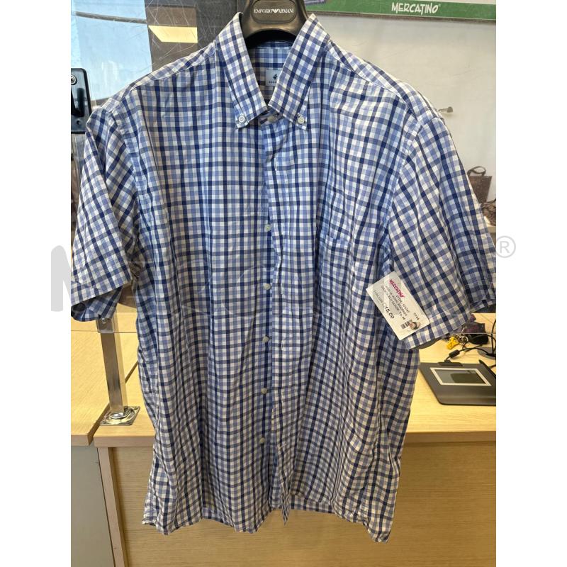 CAMICIA UOMO RODRIGO BIANCA BLU QUADRI  | Mercatino dell'Usato San giovanni teatino 1