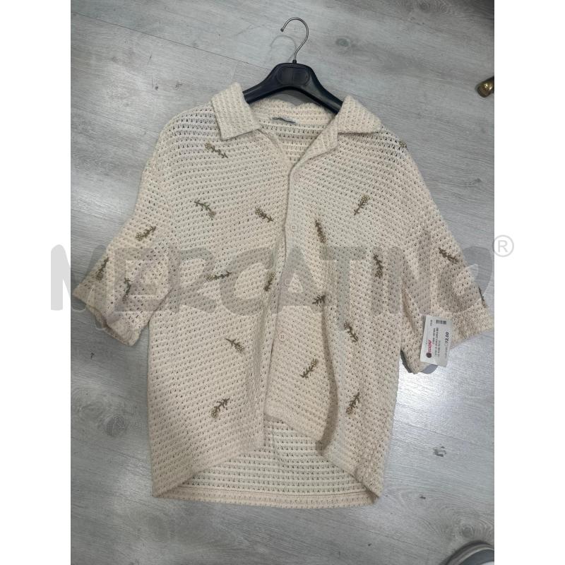 CAMICIA UOMO ZARA BEIGE FIORI TG M | Mercatino dell'Usato San giovanni teatino 1