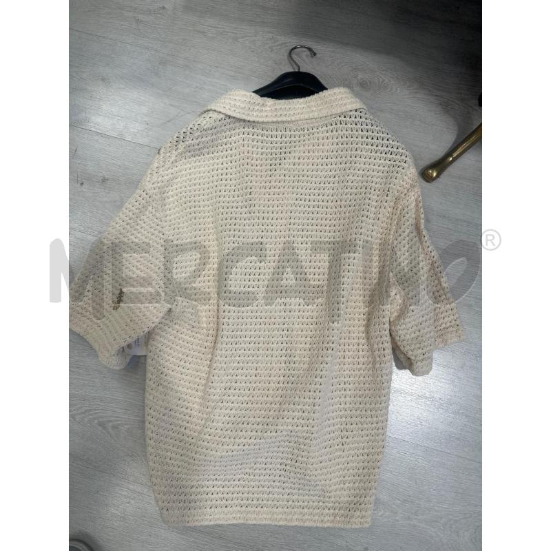 CAMICIA UOMO ZARA BEIGE FIORI TG M | Mercatino dell'Usato San giovanni teatino 3