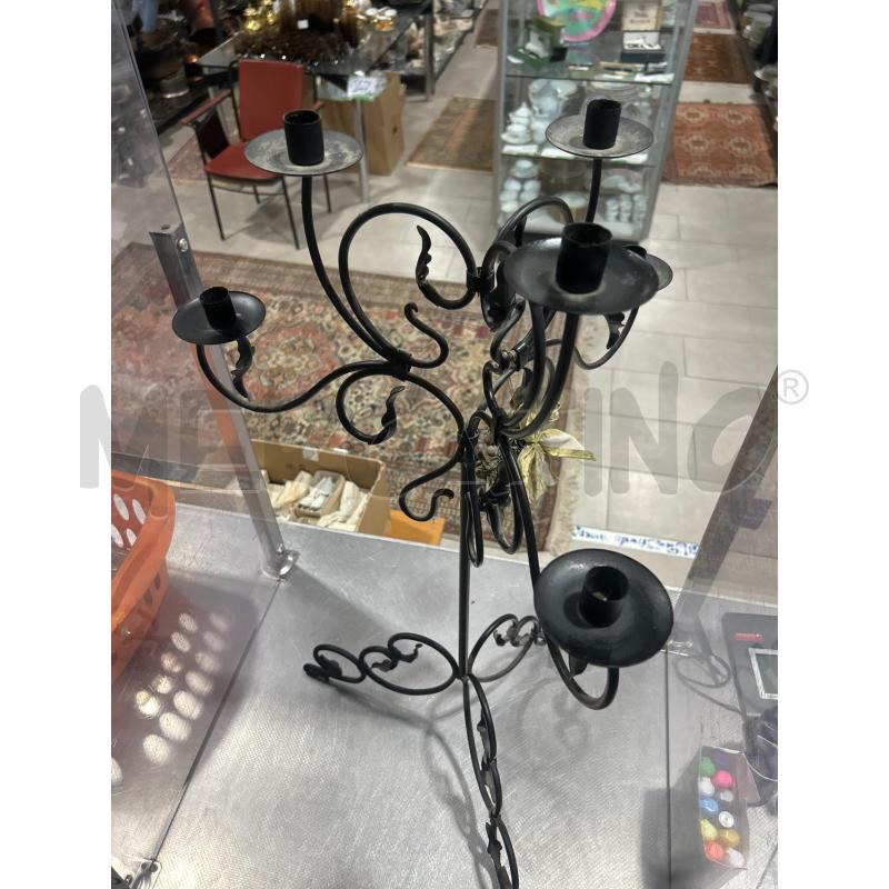 CANDELABRO FERRO BATTUTO 6 LUCI DA TERRA | Mercatino dell'Usato San giovanni teatino 2