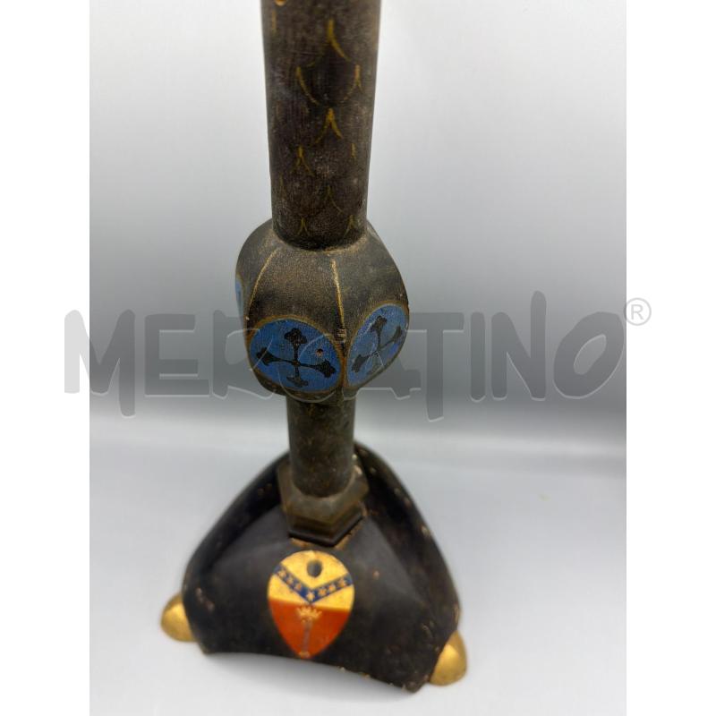 CANDELIERE LEGNO FAM.VIVARELLI COLONNA 45CM ALTEZZA | Mercatino dell'Usato San giovanni teatino 3