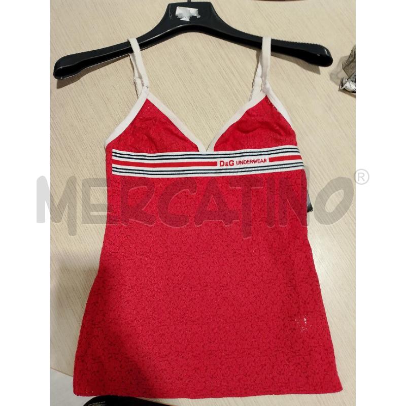 CANOTTA DONNA D&G UNDERWEAR ROSSA PIZZO | Mercatino dell'Usato San giovanni teatino 1