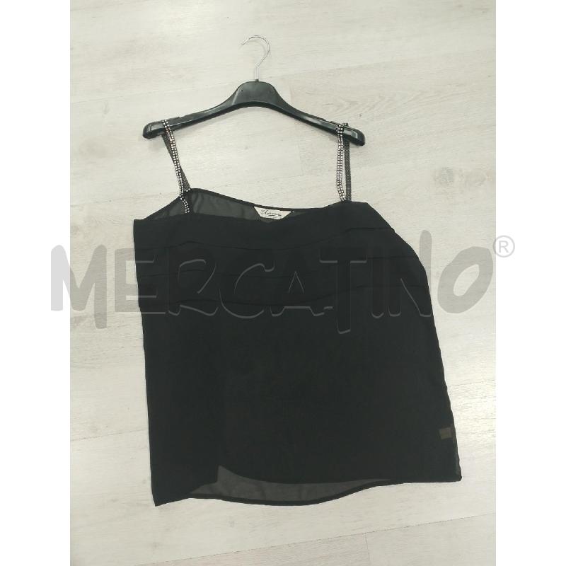 CANOTTA DONNA L. ANTONELLI NERA BRETELLE STRASS | Mercatino dell'Usato San giovanni teatino 1