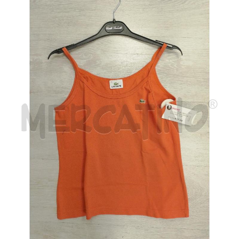 CANOTTA DONNA LACOSTE ARANCIONE  | Mercatino dell'Usato San giovanni teatino 1