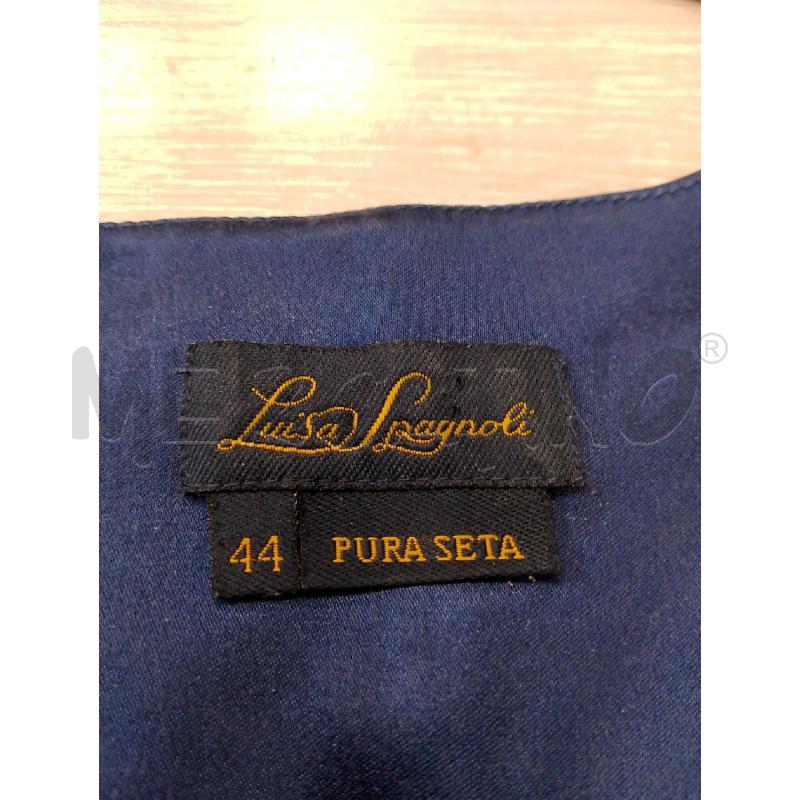 CANOTTA DONNA LUISA SPAGNOLI BLU SETA TG 44 | Mercatino dell'Usato San giovanni teatino 2