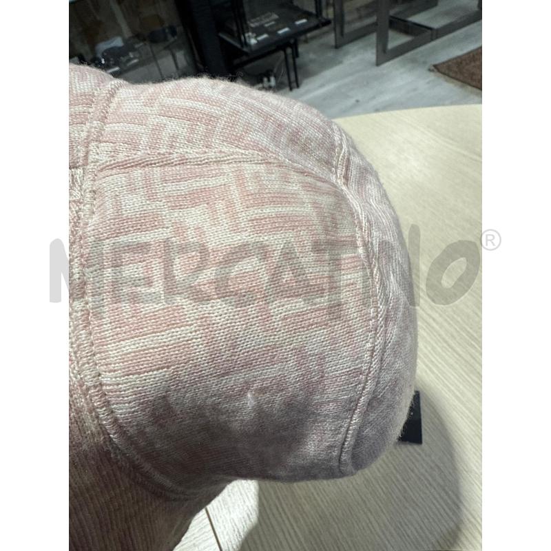 CAPPELLO DONNA FENDI BIANCO ROSA LANA | Mercatino dell'Usato San giovanni teatino 4
