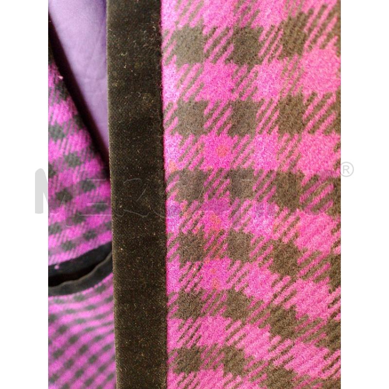 CAPPOTTO DONNA VALENTINO VIOLA NERO QUADRI CORTO | Mercatino dell'Usato San giovanni teatino 3