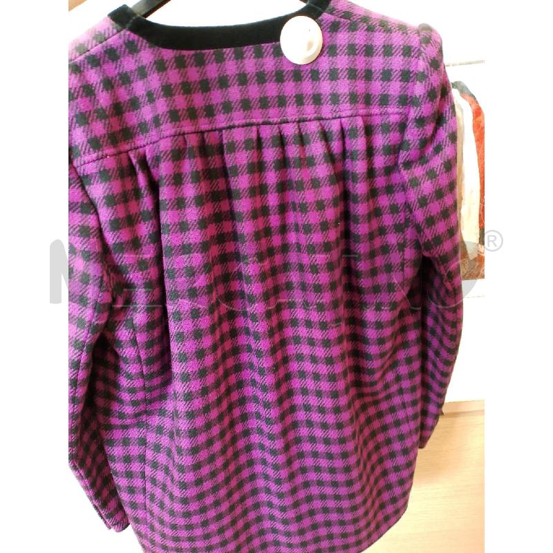 CAPPOTTO DONNA VALENTINO VIOLA NERO QUADRI CORTO | Mercatino dell'Usato San giovanni teatino 4