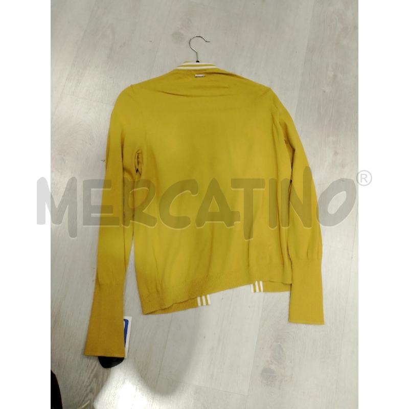 CARDIGAN DONNA LIU JO SENAPE STRISCE BIANCHE PERLINE STRASS | Mercatino dell'Usato San giovanni teatino 2