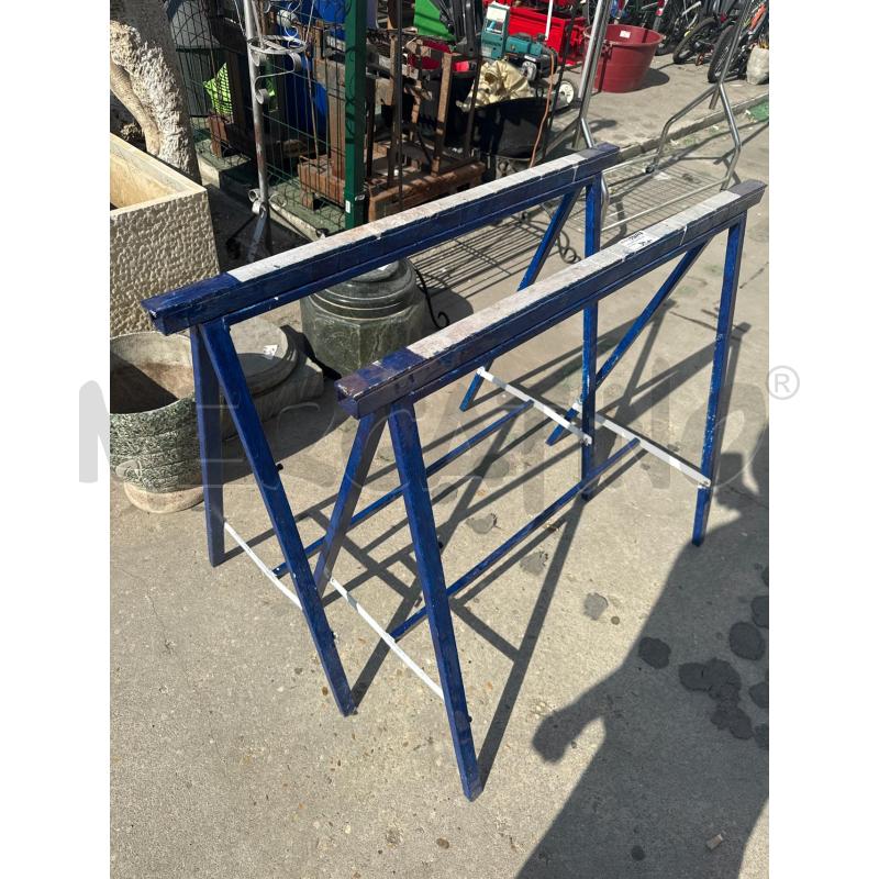 CAVALLETTO COPPIA METALLO BLU | Mercatino dell'Usato San giovanni teatino 3